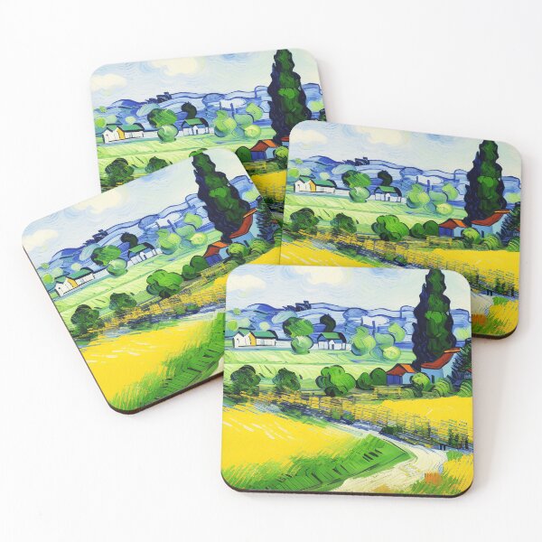Item preview, Countryside Road in Spring Landscape Oil Painting | Van Gogh Style | Vintage Art designed and sold by UnhingedBird.