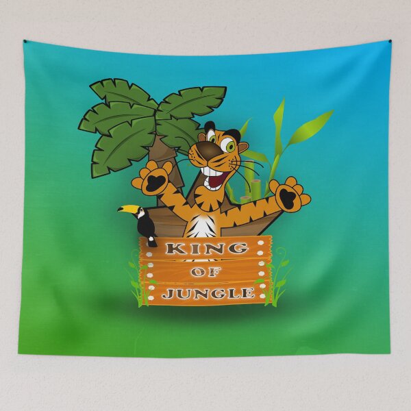 Item preview, King of the Jungle - Fun Cartoon Tiger Design designed and sold by Timoti-Shop.