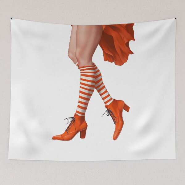Item preview, Striped Socks leg design. Girl fashion. designed and sold by Shoot-The-Moon.