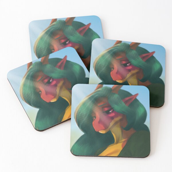 Item preview, Dragoness with Emerald Hair in Sunlit Portrait designed and sold by Beep-Art.