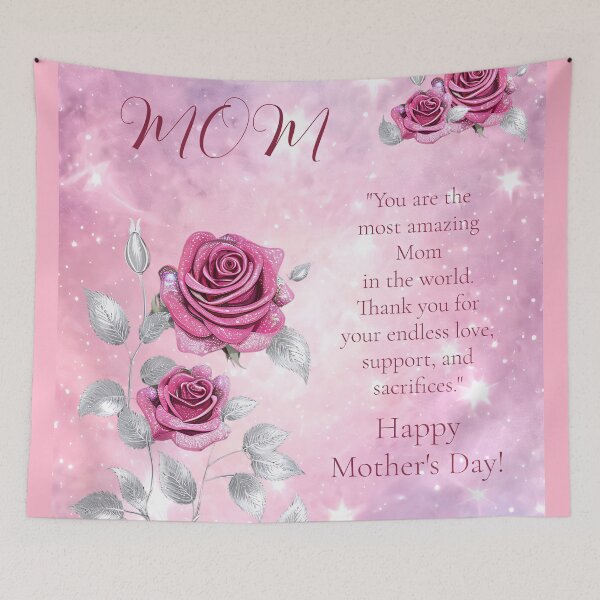 Item preview, Silver Leaf Pink Rose Mother's Day  designed and sold by ZanyPaintbrush.