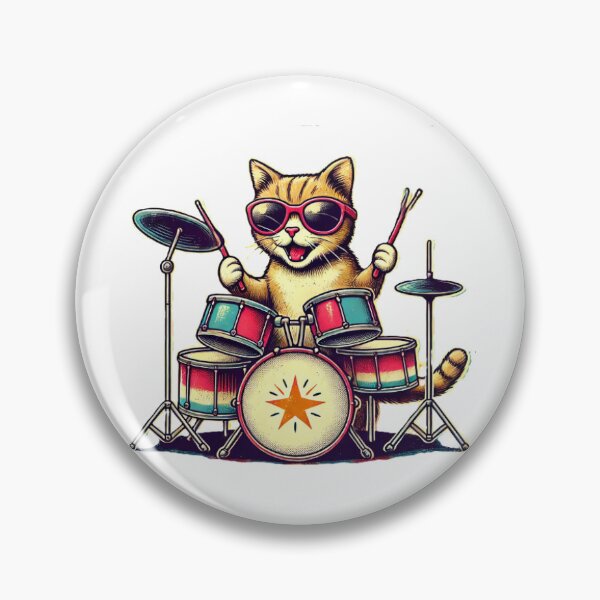 Item preview, Cool Cat Drummer designed and sold by King Of Designs.