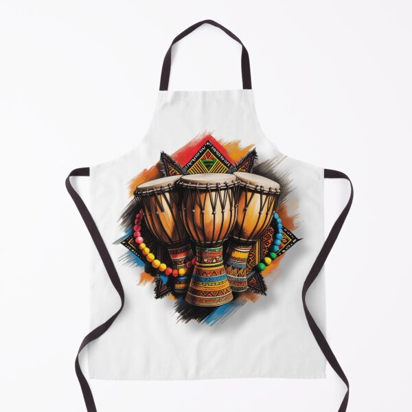 Item preview, Vibrant African Drums with Beaded Accents designed and sold by 'VARI'.
