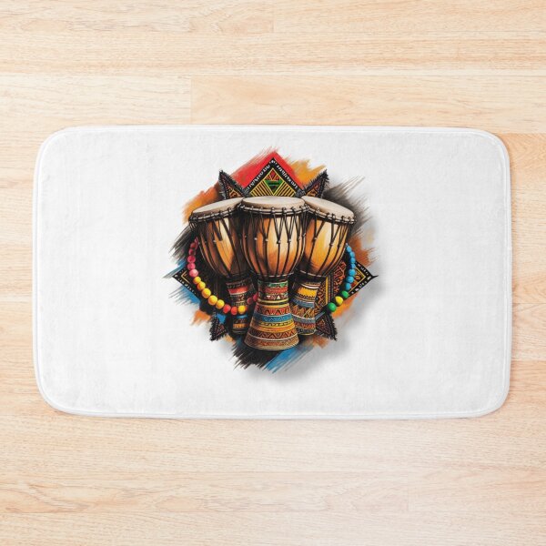 Item preview, Vibrant African Drums with Beaded Accents designed and sold by 'VARI'.