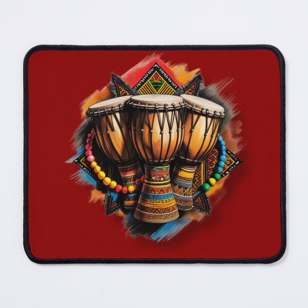 Item preview, Vibrant African Drums with Beaded Accents designed and sold by 'VARI'.