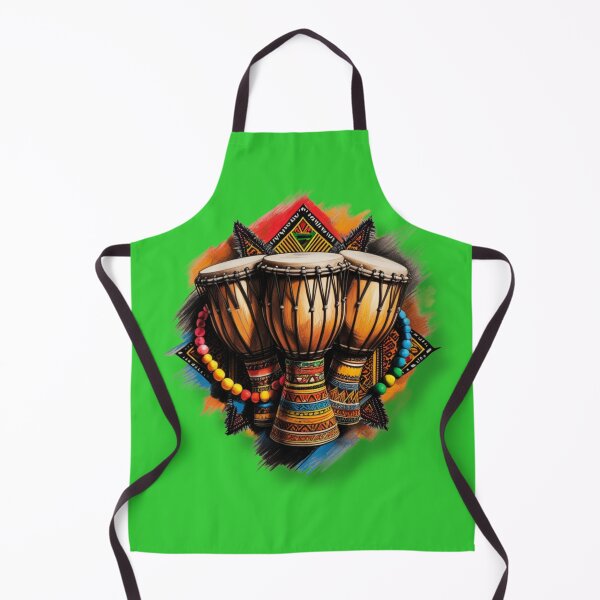 Item preview, Vibrant African Drums with Beaded Accents designed and sold by 'VARI'.