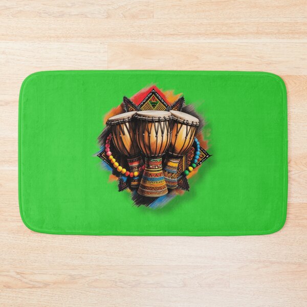 Item preview, Vibrant African Drums with Beaded Accents designed and sold by 'VARI'.