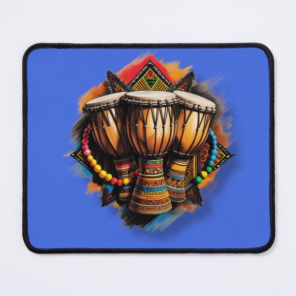 Item preview, Vibrant African Drums with Beaded Accents designed and sold by 'VARI'.