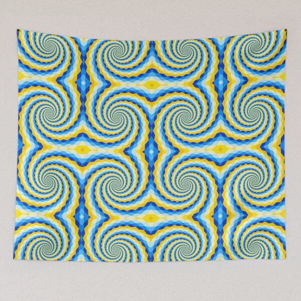 Item preview, Spiral psychedelic background, optical illusion of movement, Vibrant Hypnotic Swirls,  designed and sold by Slanapotam.