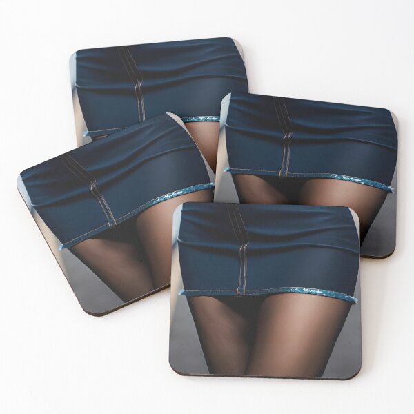 Item preview, Elegance and Style: Black Tights and Denim Miniskirt designed and sold by e-not-shop.