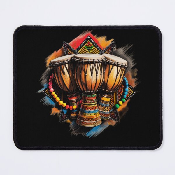 Item preview, Vibrant African Drums with Beaded Accents designed and sold by 'VARI'.