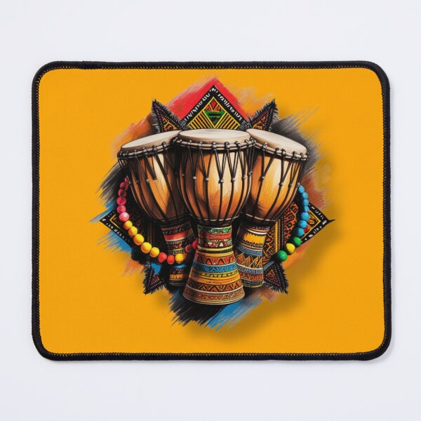 Item preview, Vibrant African Drums with Beaded Accents designed and sold by 'VARI'.