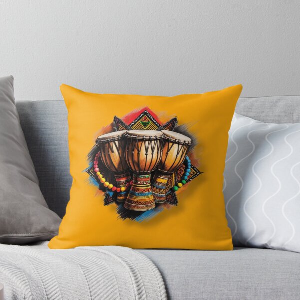 Item preview,  Vibrant African Drums with Beaded Accents designed and sold by 'VARI'.