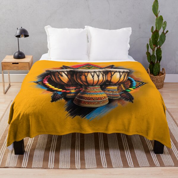 Item preview, Vibrant African Drums with Beaded Accents designed and sold by 'VARI'.