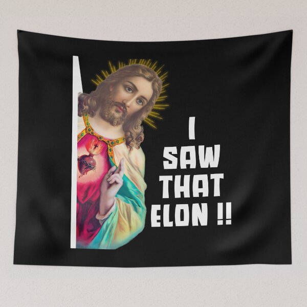 Item preview, Jesus Peeking Sticker, I Saw That Elon designed and sold by EthosWear.