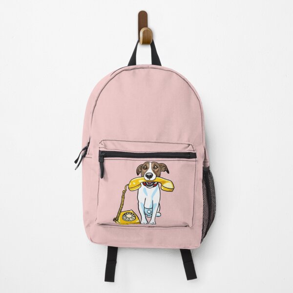 Item preview, Dog funny small white doggy with a yellow phone designed and sold by Kikabu.