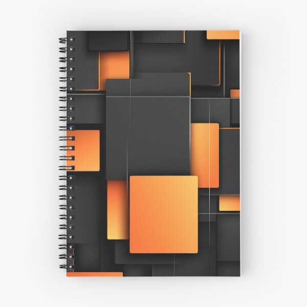 Item preview, Abstract Geometric Black and Orange Square Pattern Background. designed and sold by ML-Media.