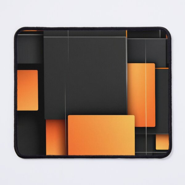 Item preview, Abstract Geometric Black and Orange Square Pattern Background. designed and sold by ML-Media.