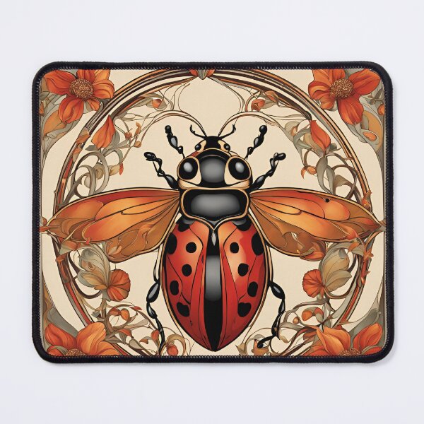 Item preview, Art Nouveau ladybug insect and floral design designed and sold by LumiLemon.