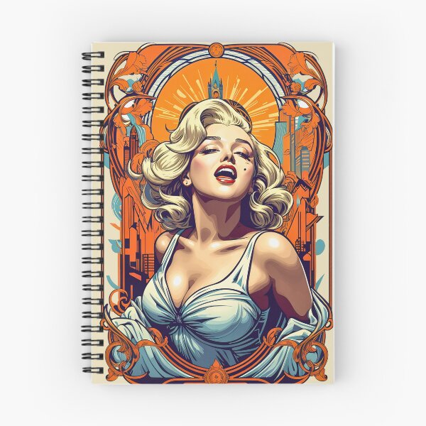 Item preview, Marilyn singing in ecstasy retro vintage floral design designed and sold by BorgSpareParts.