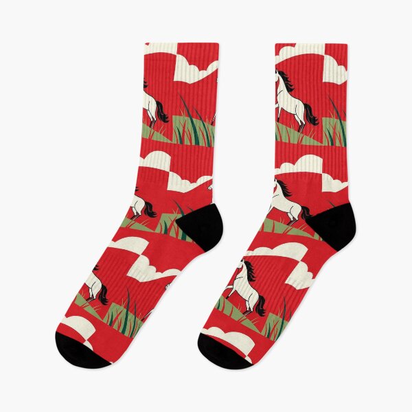 Item preview, Design Horses Minimalist Landscapes Red Green White Black designed and sold by ART ATTACK ZONE.