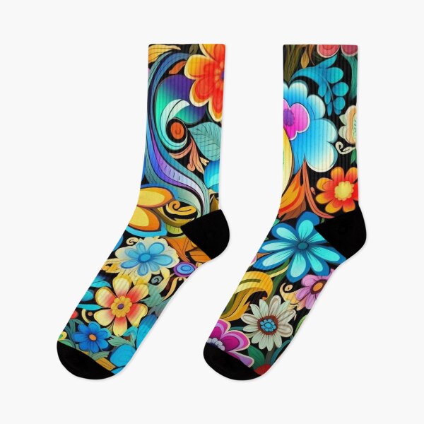 Item preview, Groovy Psychedelic Whimsical Hippy Flowers  designed and sold by GrinGalore.