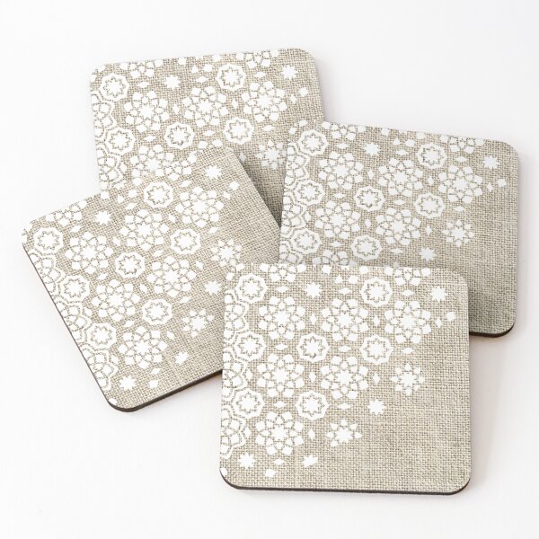 Item preview, Rustic Lace Pattern on Burlap Texture designed and sold by RaiyaTees.