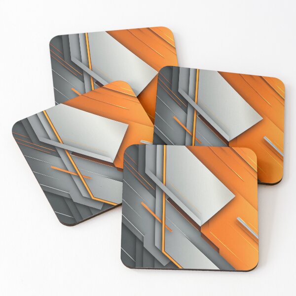 Item preview, Abstract Geometric Background: Orange, Gray, and Black Intersecting Shapes. designed and sold by ML-Media.