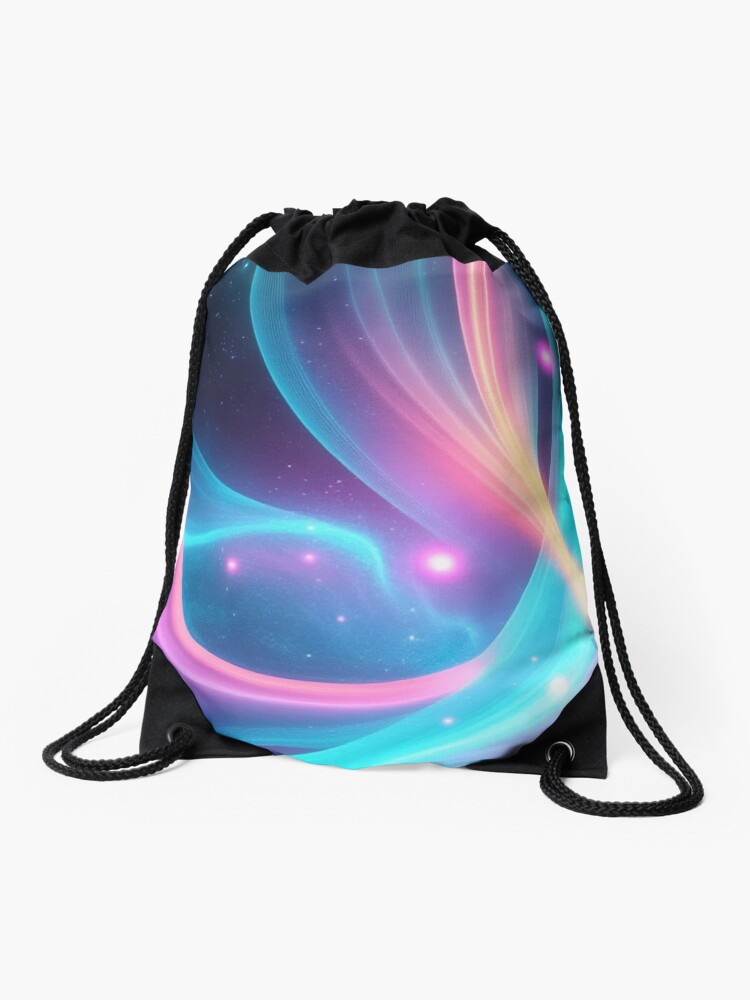 Thumbnail 1 of 3, Drawstring Bag, Soundwave Symphony: The Pulse of Music designed and sold by eXtraHumans.