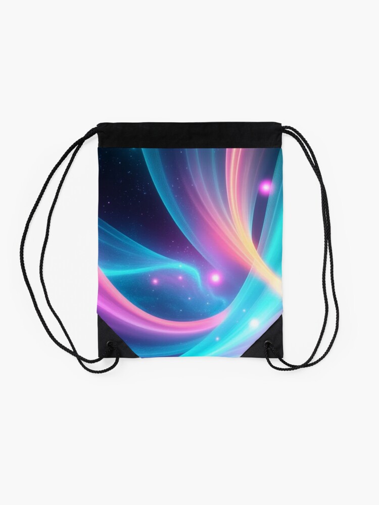 Thumbnail 2 of 3, Drawstring Bag, Soundwave Symphony: The Pulse of Music designed and sold by eXtraHumans.