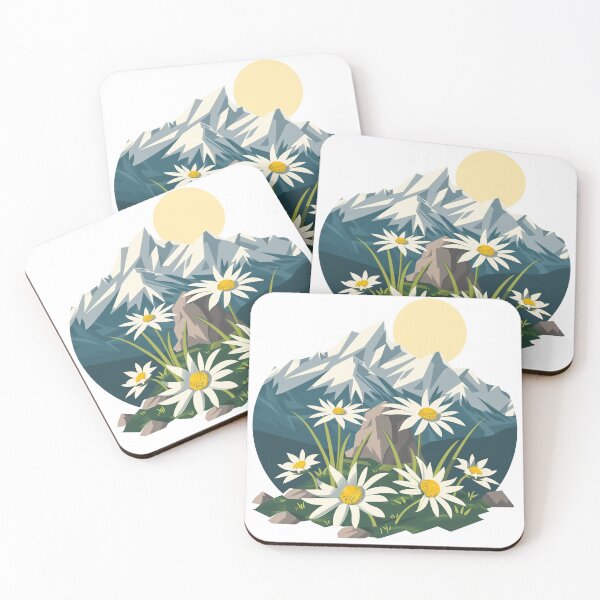 Item preview, Alpen Matterhorn Mountain and Edelweiss Flower designed and sold by PandaKunst.
