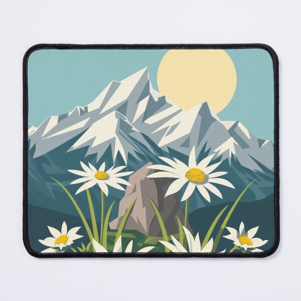 Item preview, Alpen Matterhorn Mountain and Edelweiss Flower designed and sold by PandaKunst.