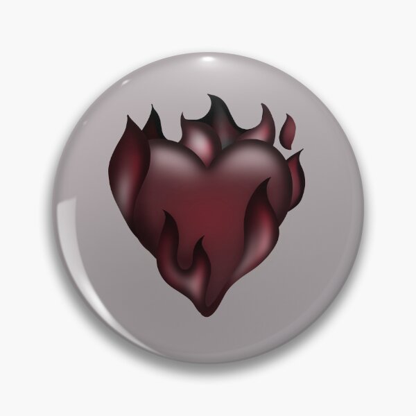 Item preview, Flaming Goth Heart designed and sold by Monjas Studio .