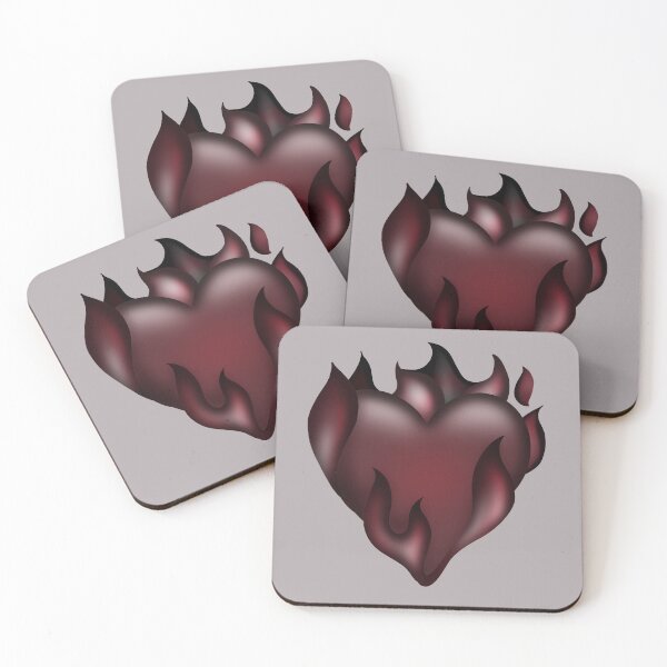 Item preview, Flaming Goth Heart designed and sold by Monjas Studio .