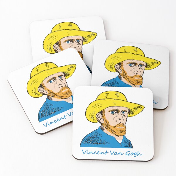 Item preview, Vincent Van Gogh Portrait With A Straw Hat designed and sold by Traveldrawings.