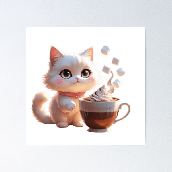 Item preview, Whiskers & Cocoa Delight" designed and sold by ZahraCR.