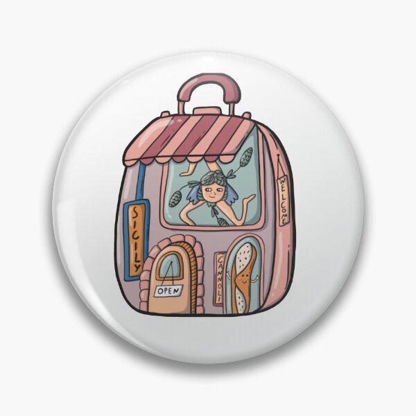 Item preview, Sicily doodle design with a suitcase, cannoli and trinacria  designed and sold by volhakaliaha.