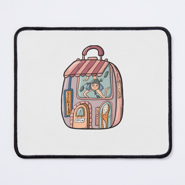 Item preview, Sicily doodle design with a suitcase, cannoli and trinacria  designed and sold by volhakaliaha.