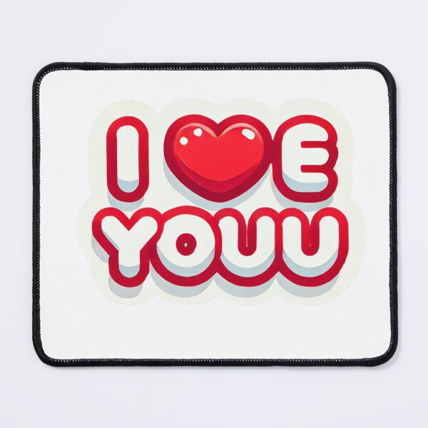 Item preview,  "Adorable Red Text I LOVE YOU Sticker" designed and sold by ForFamily1120.