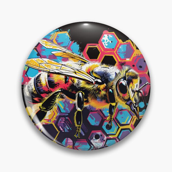 Item preview, Vibrant Honeybee Abstract Art - Modern Geometric Design designed and sold by EmiBarDesign.