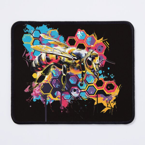 Item preview, Vibrant Honeybee Abstract Art - Modern Geometric Design designed and sold by EmiBarDesign.