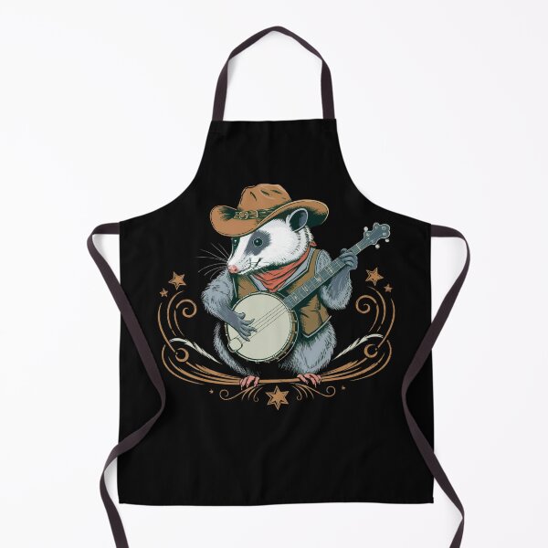 Item preview, Cowboy opossum playing banjo designed and sold by MadCatPrints.