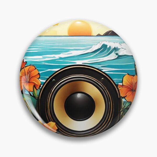 Item preview, Hawaii Mele Music Speaker with Ocean Waves and Sunset designed and sold by NautiChic.