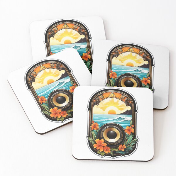 Item preview, Hawaii Mele Music Speaker with Ocean Waves and Sunset designed and sold by NautiChic.
