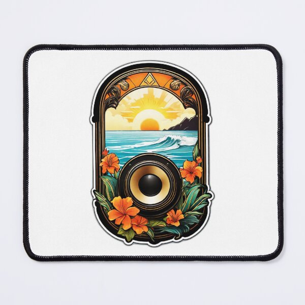 Item preview, Hawaii Mele Music Speaker with Ocean Waves and Sunset designed and sold by NautiChic.
