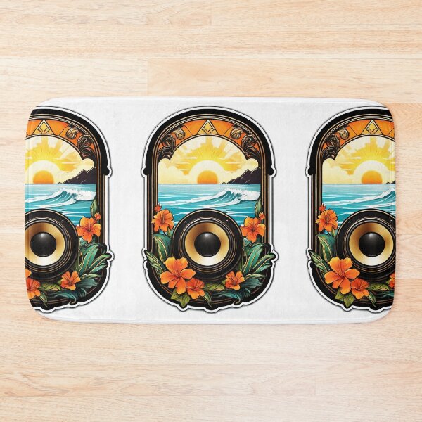 Item preview, Hawaii Mele Music Speaker with Ocean Waves and Sunset designed and sold by NautiChic.