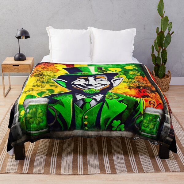 Item preview, St Patrick's Day Celebration Irish Leprechaun Graffiti designed and sold by Drone-tees.