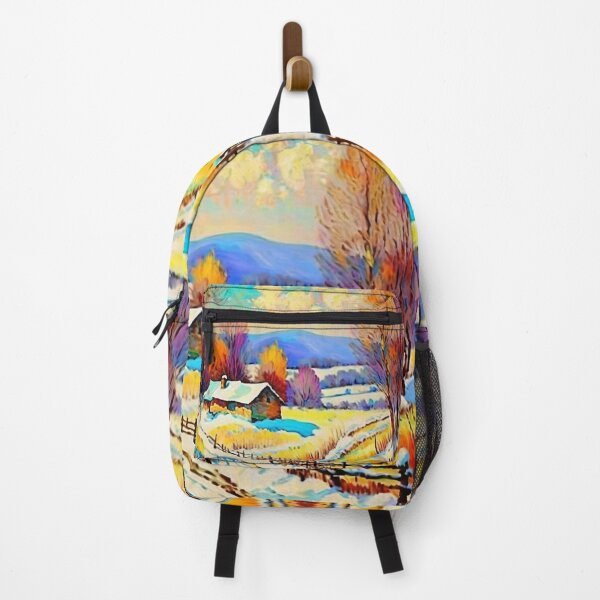 Item preview, Vintage Impressionist Landscape: Lone Cottage in the Snow | Impressionism | Landscape Artwork designed and sold by UnhingedBird.