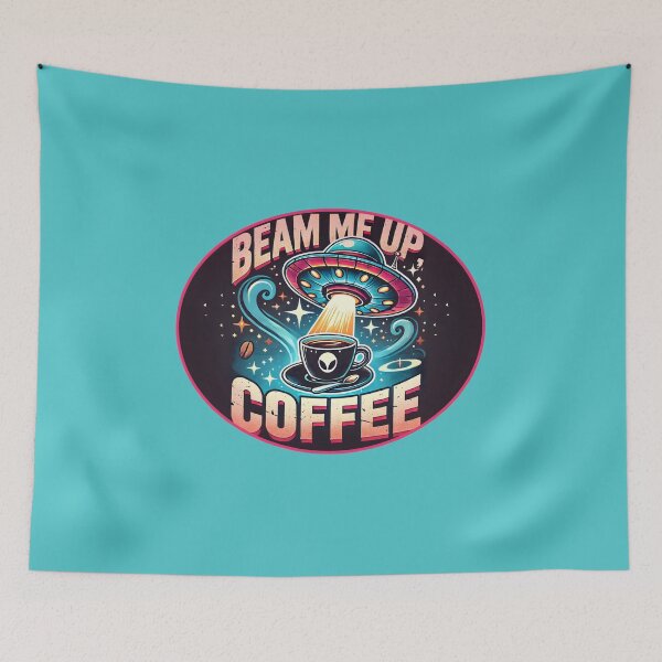 Item preview, "Beam Me Up Coffee Artwork" designed and sold by AdelkoDesigns.
