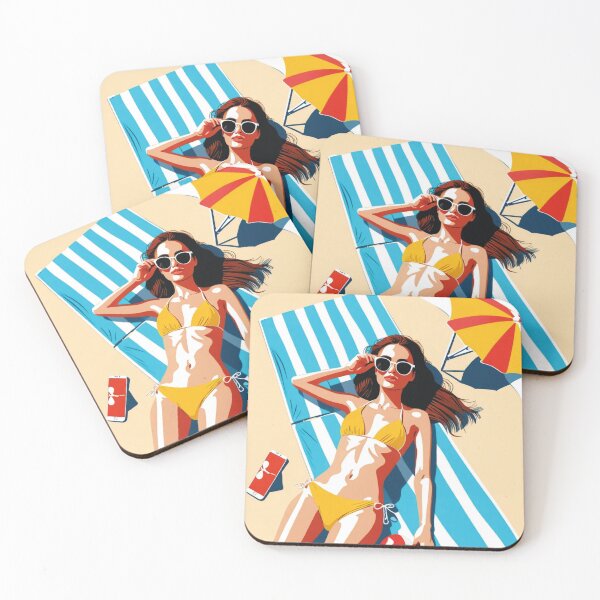 Item preview, Colorful beachday illustration designed and sold by PrintsbyEline.